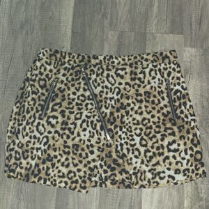 Leopard Print Mini Skirt